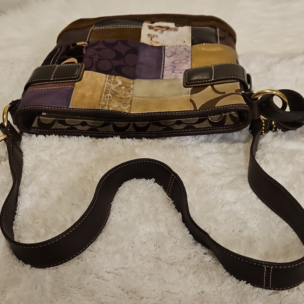 Coach Holiday Patchwork Handbag/ Shoulder Bag. Li… - image 8